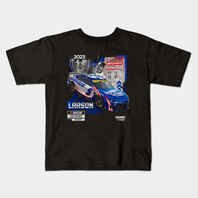 Kyle Larson Series Playoffs Kids T-Shirt by art.Hamdan